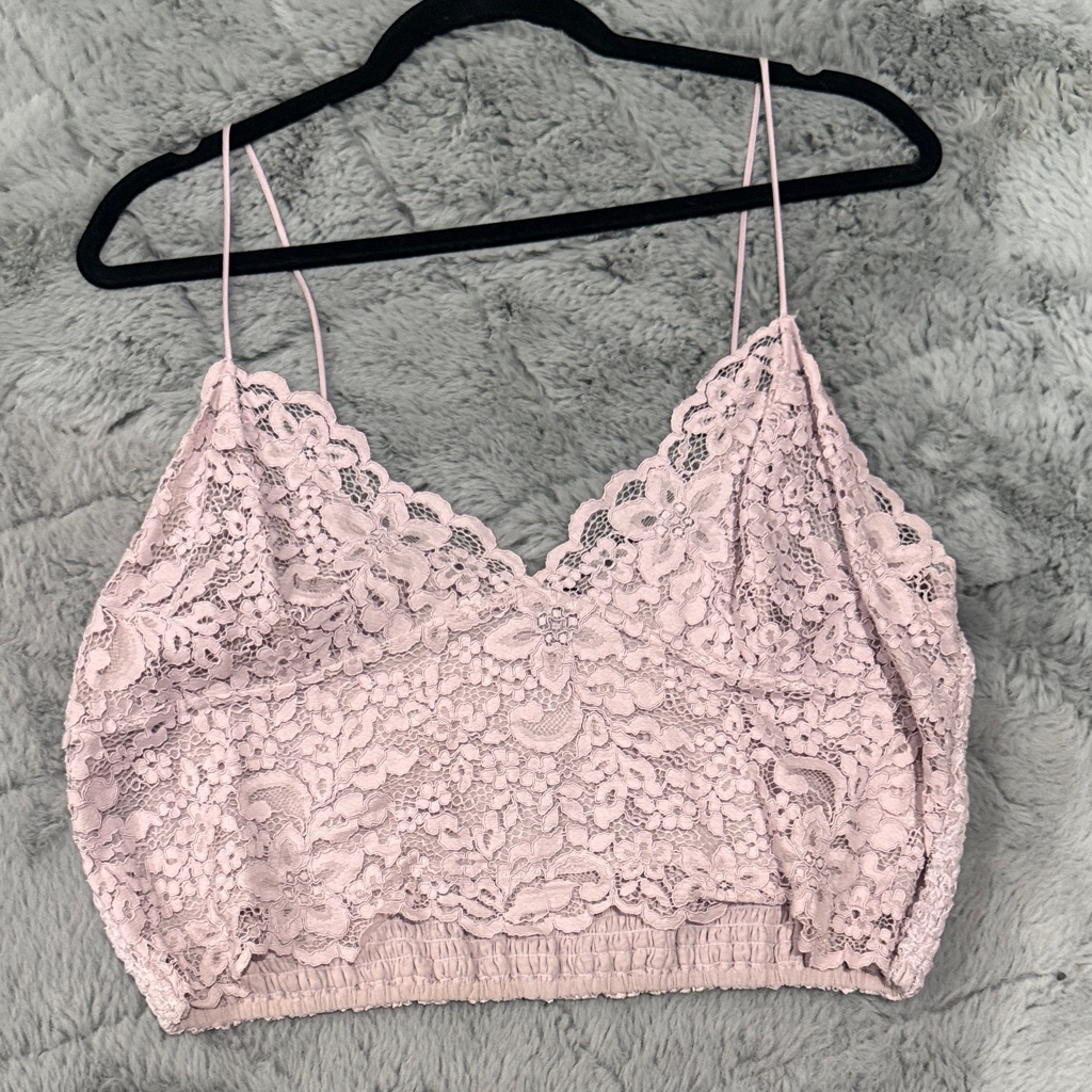 Express Lace Cami In Soft Pink